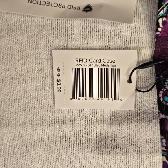 Vera Bradley NEW Card Case Lilac Medallion Purple Floral Retired Pattern RFID - Picture 7 of 10